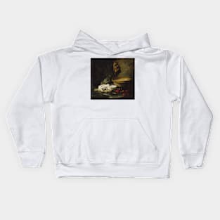 Still Life with Cheese by Antoine Vollon Kids Hoodie